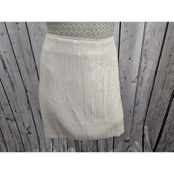 J.CREW COLLECTION Women's 10 Sequin Mini Skirt Pale‎ Pink A-Line Pencil NEW - Picture 3 of 9